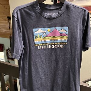 NWOT Men’s Small Life is Good Graphic T-Shirt in Blue #104